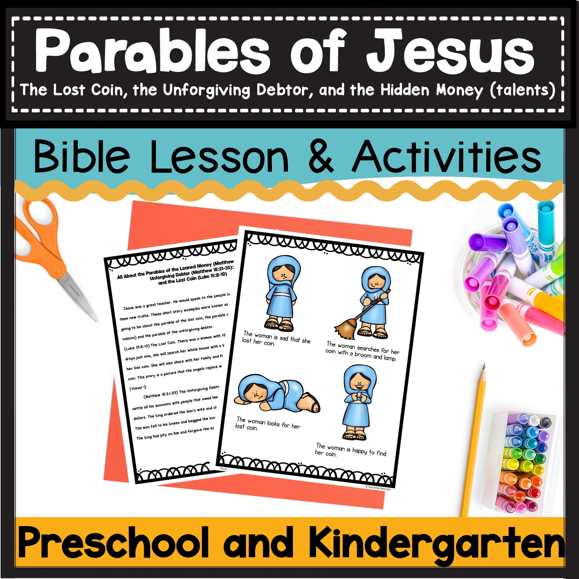 Parables of Jesus Bible Lesson and Activities for Kids Parable of the Lost Coin Unforgiving ...