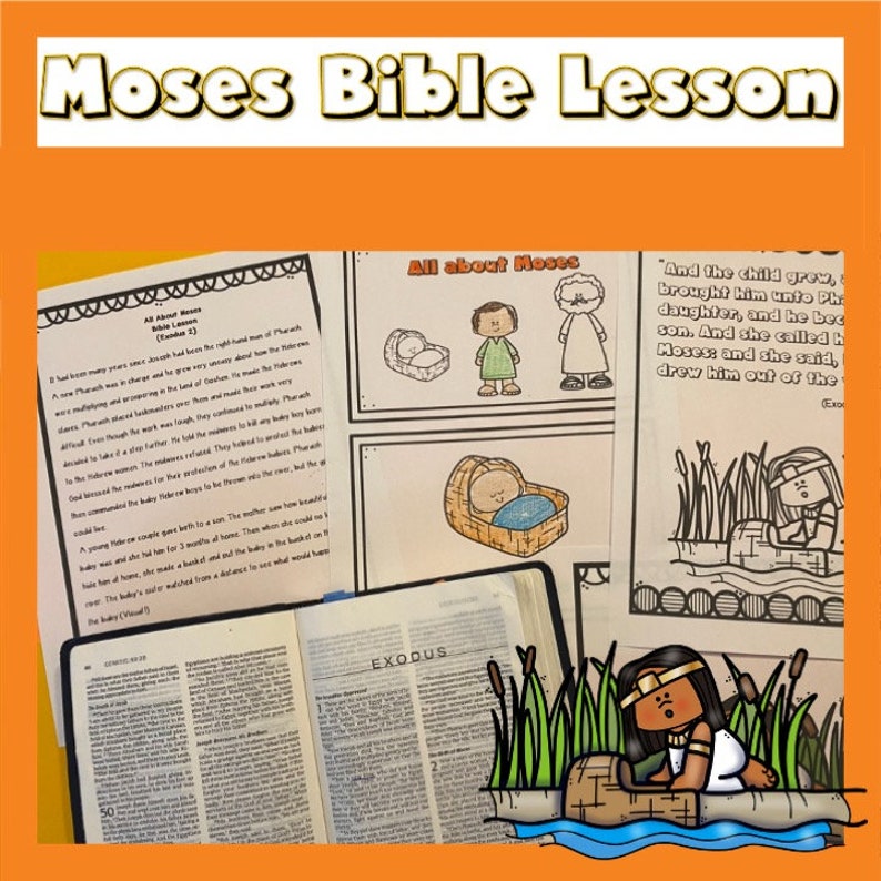 Moses Bible Story Lesson Kids 5 Year Olds Sunday School Bible Etsy moses-bible-story-lesson-kids-5-year-olds-sunday-school-bible-etsy