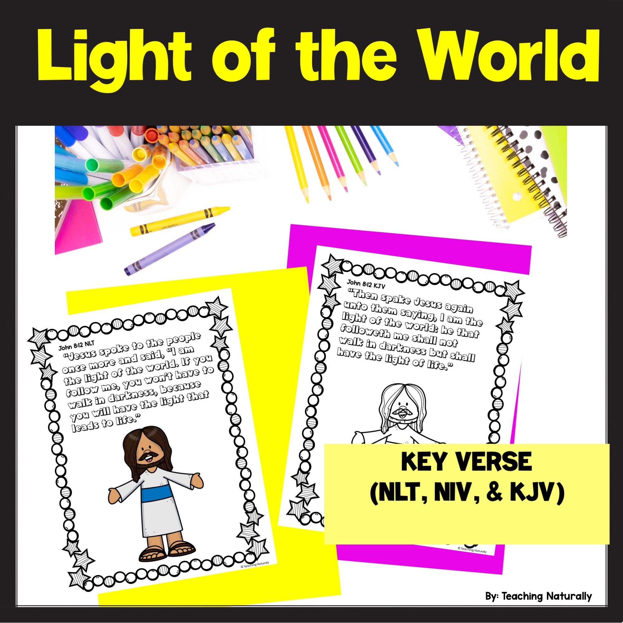 Light of the World Bible Lesson: Kids Craft & Sunday School (digital ...