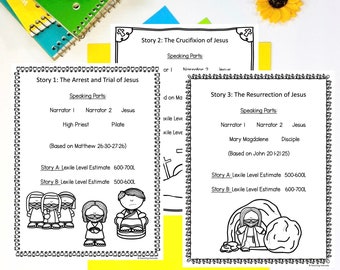 Easter Bible Story Reader's Theatre| Easter Play for Kids | Sunday School Easter Activities |Homeschool Bible Class New Testament