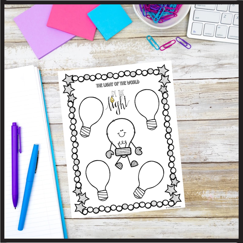 Light of the World Bible Lesson: Kids Craft & Sunday School (digital ...