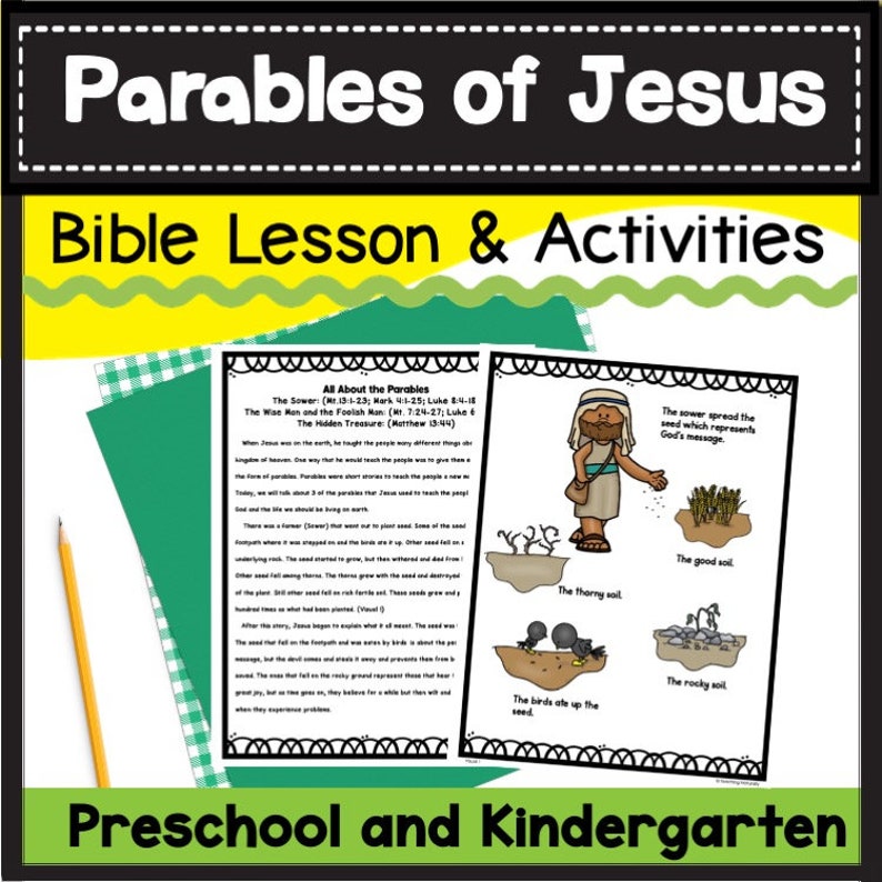 Parables of Jesus Bible Lessons: Kids Activities (digital Download ...