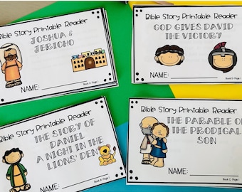 Kids Bible Story Mini-Book Bundle: Printable Sunday School Lessons (PDF)