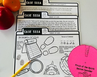 Fruit of the Spirit Bible Lessons: Kids Sunday School Activity (Digital Download))