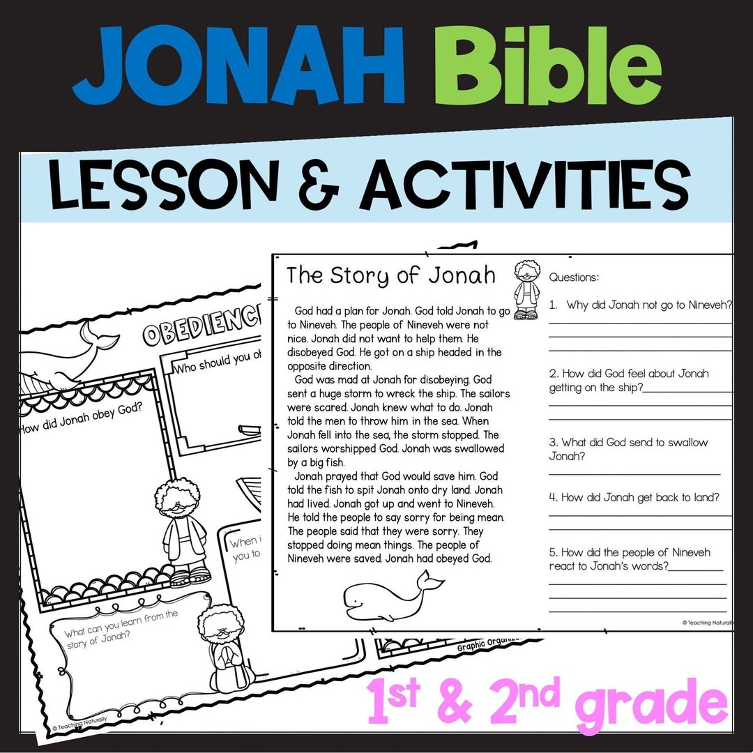 Jonah and the Big Fish Whale Bible Lesson With Visual and
