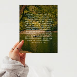 Heiliger Franz von Sales Zitat Kunst, katholisches Zitat, Geschenk für psychische Gesundheit, ungerahmte Drucke, Wanddekoration