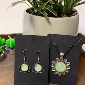 One of a Kind Handmade Matching Sun Flower Earrings and Necklace