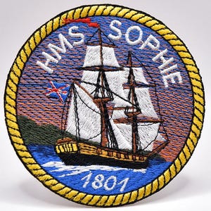 HMS Sophie from Aubrey Maturin series Embroidered Patch
