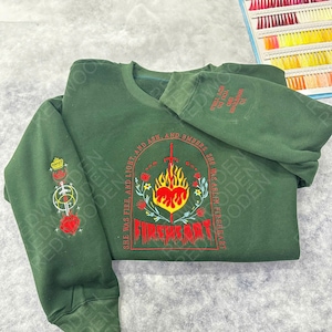 Fireheart Embroidery Sweatshirt Thron aus Glas, zu welchem Ende auch immer