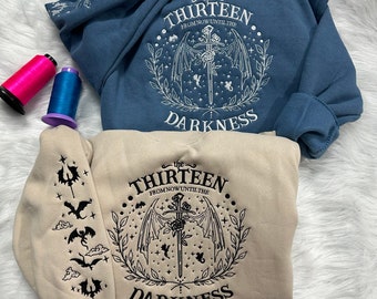 The Thirteen  Embroidered shirt, Sjm TOG Manon, From Now Until The Darkness Claims Us, Throne Of Glass Bookish Gift, gift for mother.