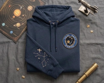 Project Hail Mary Embroidered Sweatshirt, Scientist Space Mission Hoodie, Galaxy Explorer Apparel, Sci-Fi Bookish Gift