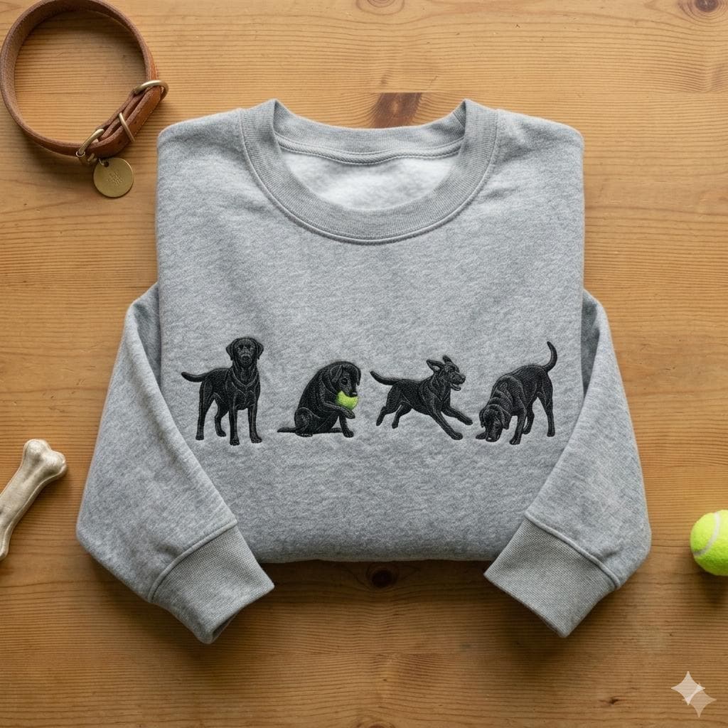 Custom Labrador Retriever Embroidered Sweatshirt, Personalized Dog ...