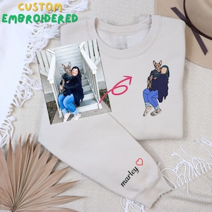 custom embroidered sweatshirt, personalized embroidered shirt, embroidered sweatshirt gifts,  gift for mom, gift for her, couple giftsca.