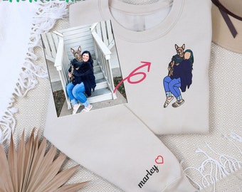custom embroidered sweatshirt, personalized embroidered shirt, embroidered sweatshirt gifts,  gift for mom, gift for her, couple giftsca.