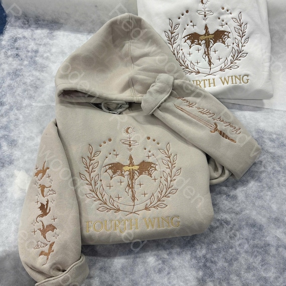 Embroidered Dragon Sweatshirt, Fourth Wing Xaden Riorson, Fantasy Bookish Gift