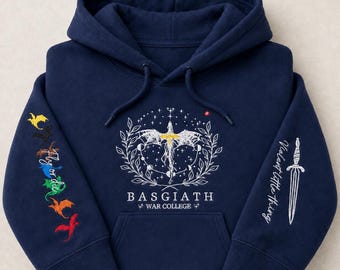 Sweat-shirt de la quatrième aile, Basgiath War College personnalisé, Xaden Riorson, cavalier de dragon, violet Sorrengail, quadrant cavaliers, lecteur fantastique