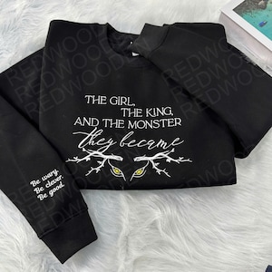 One Dark Window Embroidered Sweatshirt- Be wary. Be Clever .Be Good . Embroidered Hoodie, The Girl, The King And the Monster, Rachel Gillig