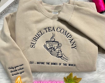 Suriel Tea embroidered sweatshirt, Suriel Tea Shirt, The Night Court Shirt, SJM sweater, City of Starlight, ACOTA ,Book Lover, Gift for mom