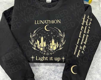 Crescent City Embroidered Sweatshirt SJM Bookish Merch, Fantasy Gift