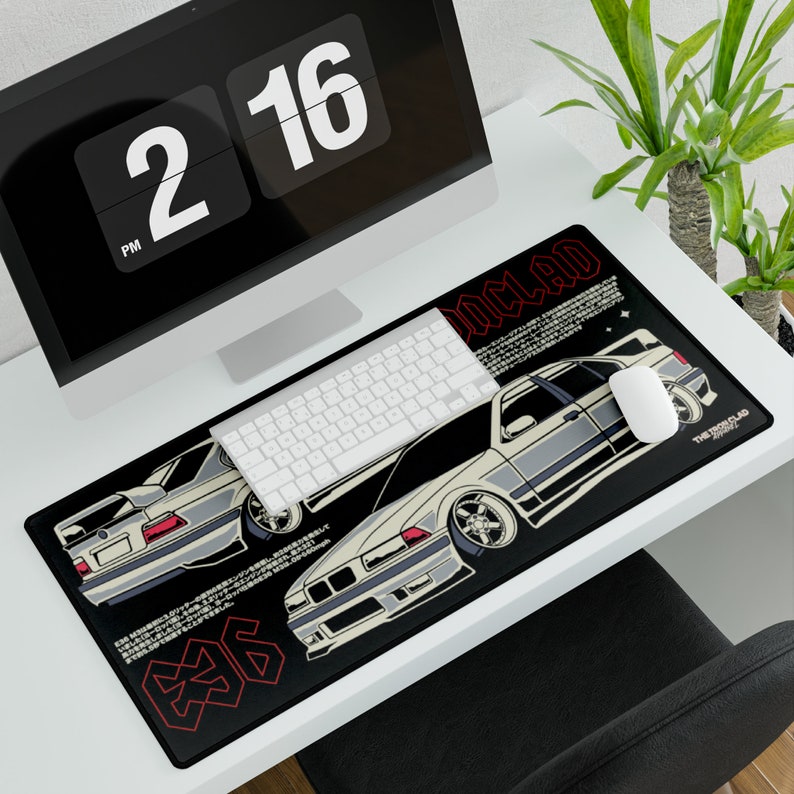 BMW E36 Mousepad, Car Enthusiast Desk Mat, Automotive Office Decor, JDM Mouse Pad Etsy