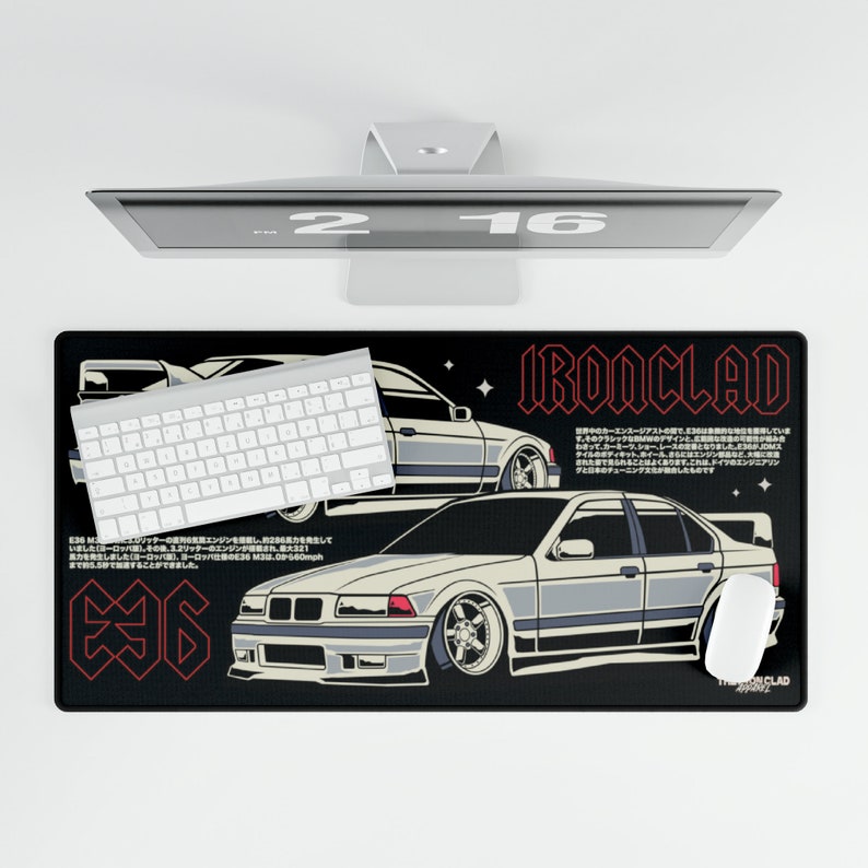 BMW E36 Mousepad, Car Enthusiast Desk Mat, Automotive Office Decor, JDM Mouse Pad Etsy