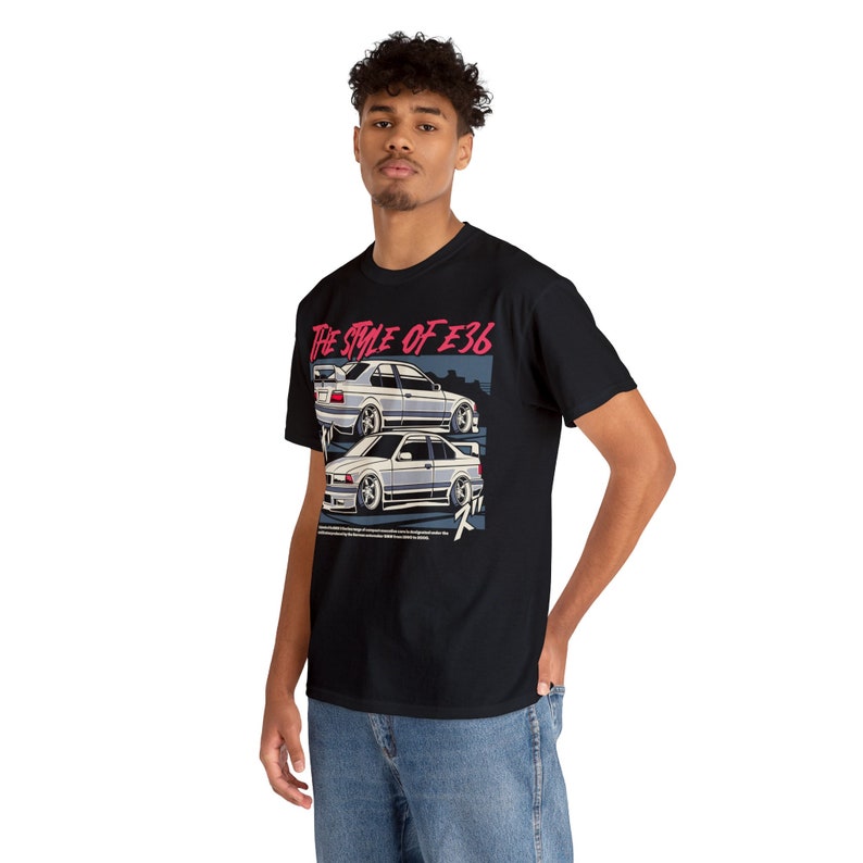 BMW E36 Tshirt, Automotive Clothing, Stanced Car Apparel, Lowered Car