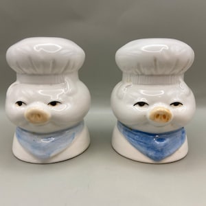 Vintage Pig Chef Salt and Pepper Shakers