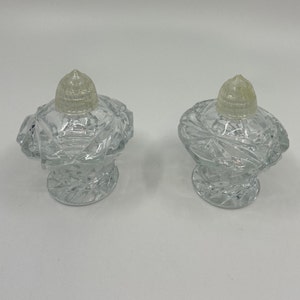 Pressed Glass Salt And Pepper Shakers