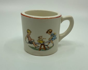 Vintage Drinking Glass Mary Had A Little Lamb - Etsy