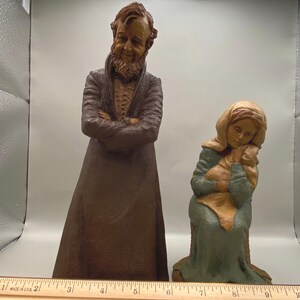 Tom Clark Figurines Rare Mary holding baby Jesus and Joseph Figurines 1986