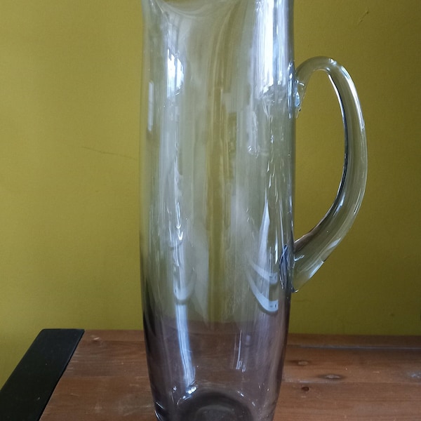 Per Lutken, Holmegaard, smoked glass pitcher