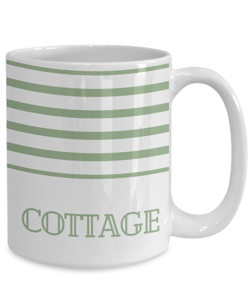 Cottage Wrap-around Mug, Cottage Kitchen Decor, Cottage Coffee Mug ...