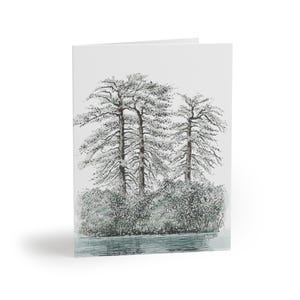 Conjunto de cartões de felicitações com paisagens, cartões em branco para todas as ocasiões, cartões artísticos com paisagens para agradecimentos e cumprimentos