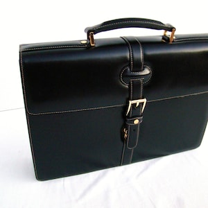 Porte-documents Gold Pfeil Bayreuth, toute nouvelle serviette classique, vintage de luxe Gold Pfeil, cuir, poignée supérieure, unique