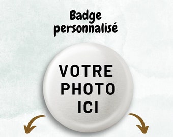 Badge rond épingle personnalisé avec photo, porte-clé décapsuleur, 58mm, insigne broche en métal, bouton, pins, magnet