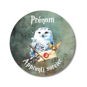 Badge épingle magnet Apprenti Sorcier, 58mm, porte-clé décapsuleur, insigne broche en métal, bouton, pins Apprenti Sorcier