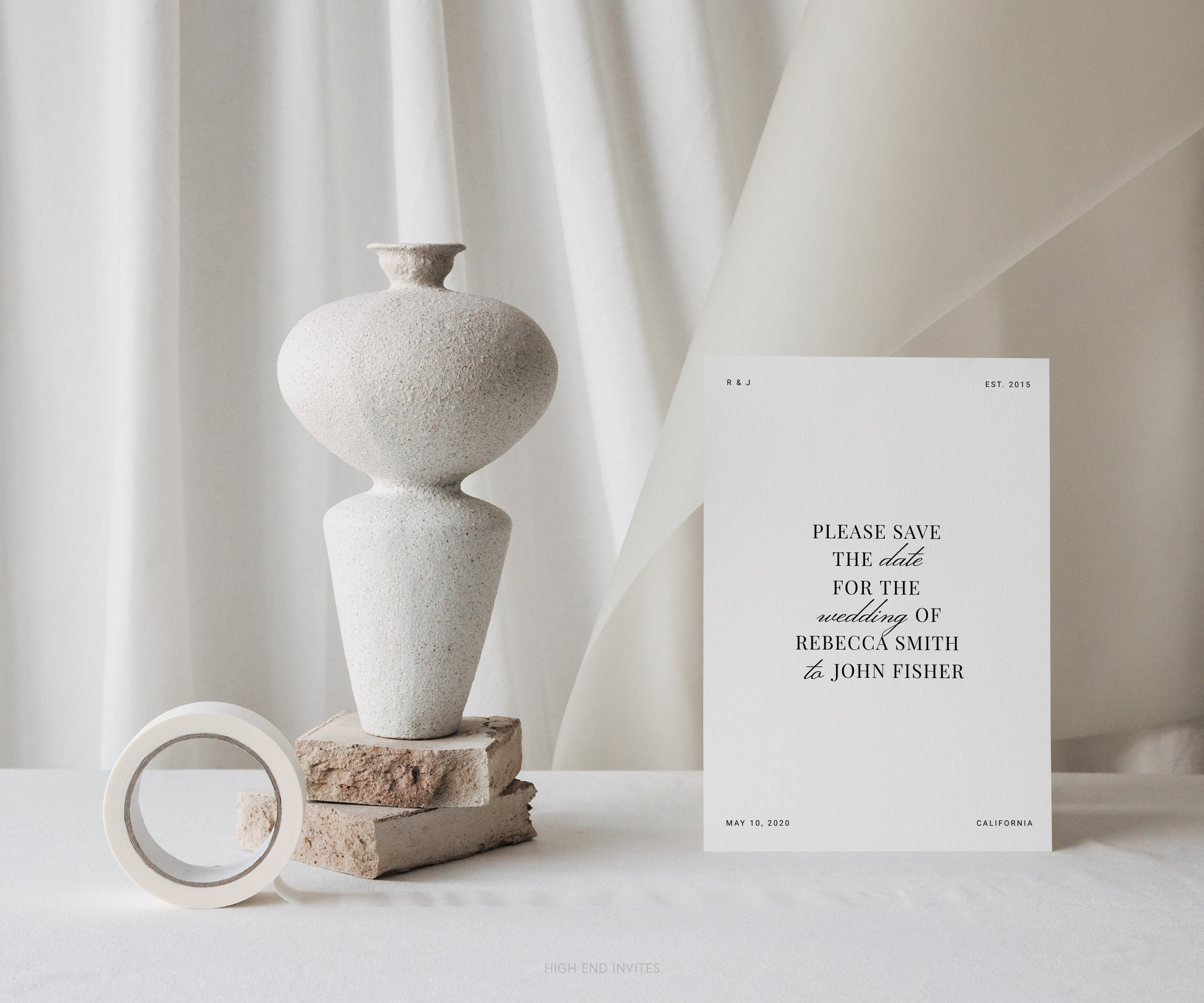 Modern Save the Date Announcement Card, DIGITAL DOWNLOAD, DIY ...
