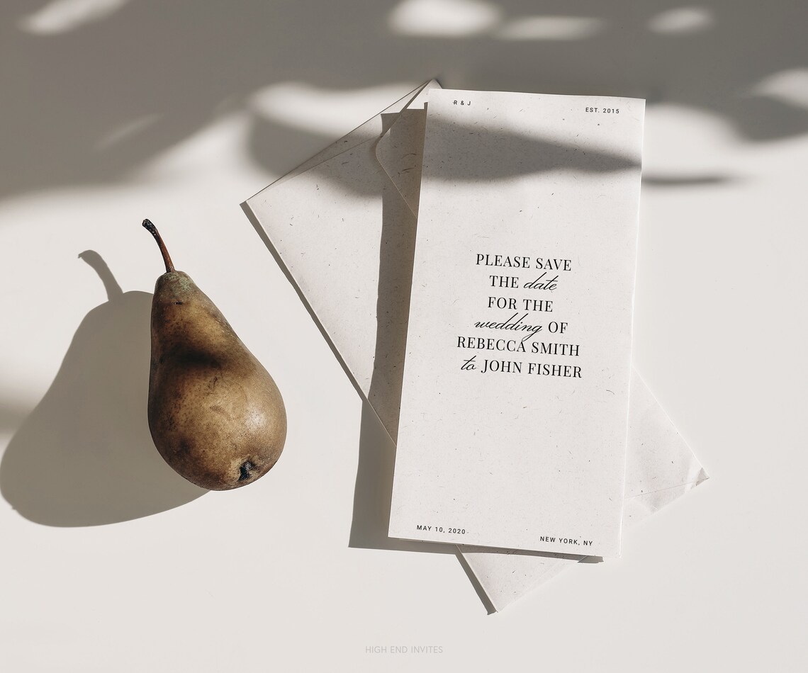 Modern Save the Date Announcement Card, DIGITAL DOWNLOAD, DIY ...