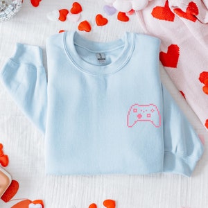 Embroidered Gaming Sweatshirt: Gamer Girl Gift, Cozy Crewneck