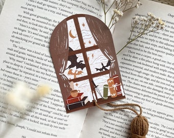 Dragon Rider Window - Handmade Bookmark