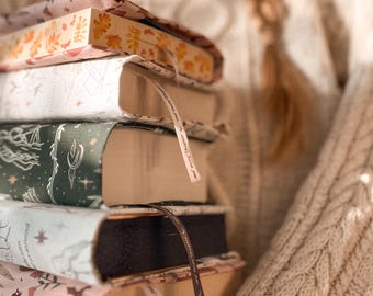 Funda de libro ajustable - sobrecubierta de tela - funda para libro - estantería