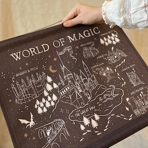 HP Wizards Fantasy Map School of Magic World of Magic Hangende decoratie Home Decor Wanddecoratie Poster