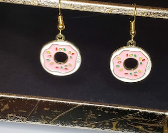 Cute Flat Donut Earrings - Doughnut Earrings