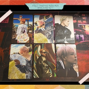 Cartões fotográficos artesanais não oficiais - conjunto 9 Hongjoong - Ateez bias