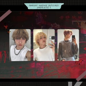 P1Harmony - Conjunto 4 feito à mão Jongseob - viés de cartão fotográfico