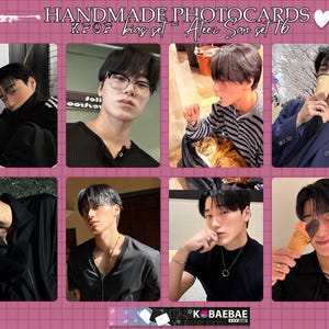 Ateez - Tarjetas fotográficas hechas a mano - Tarjeta San - Set de 16