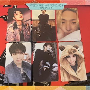 Ateez - Conjunto artesanal Mingi 8 - viés de cartões fotográficos