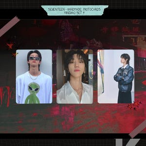 Tarjetas fotográficas no oficiales hechas a mano - set 4 Minghao - Seventeen bias