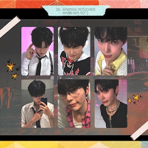 Zb1 - Lomocards no oficiales hechas a mano - Conjunto 2 con sesgo Hanbin - Tarjetas fotográficas aleatorias
