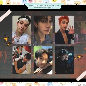 Stray Kids - Conjunto Bang Chan feito à mão 15 - viés de cartões de fotos